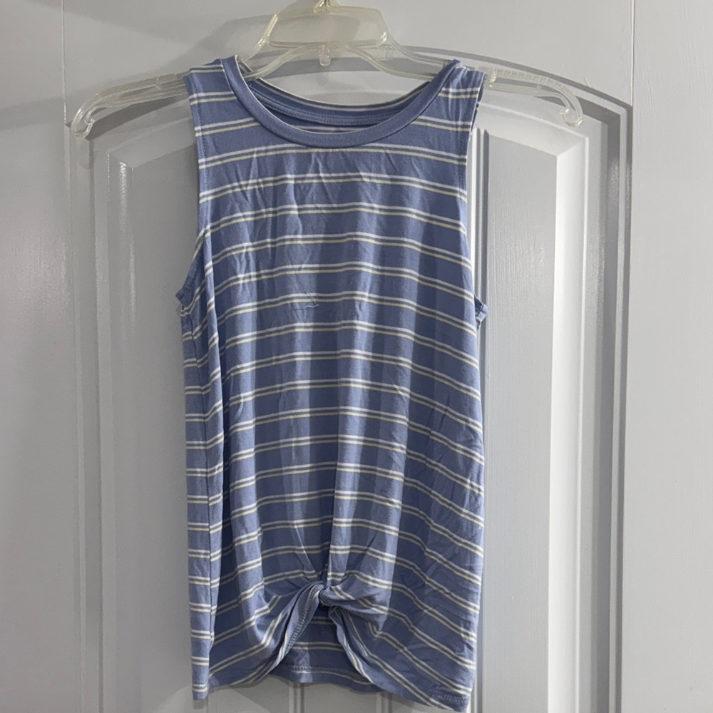 Rumi + Ryder Striped Blue Sleeveless Top     Girls Size - M (8-10)